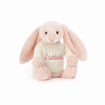 Jellycat Bashful Blush Bunny with Cream Jumper New Zealand | TMFYV6783